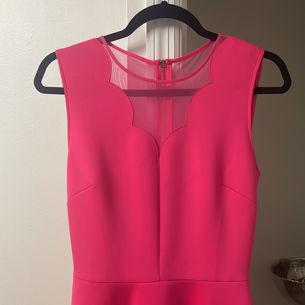 A bright pink sleeveless Ted baker dress in size (a 4 in US women) - Picture 2 of 3
